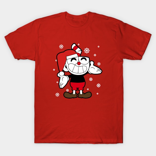 Cuphead Christmas T-Shirt by mighty corps studio